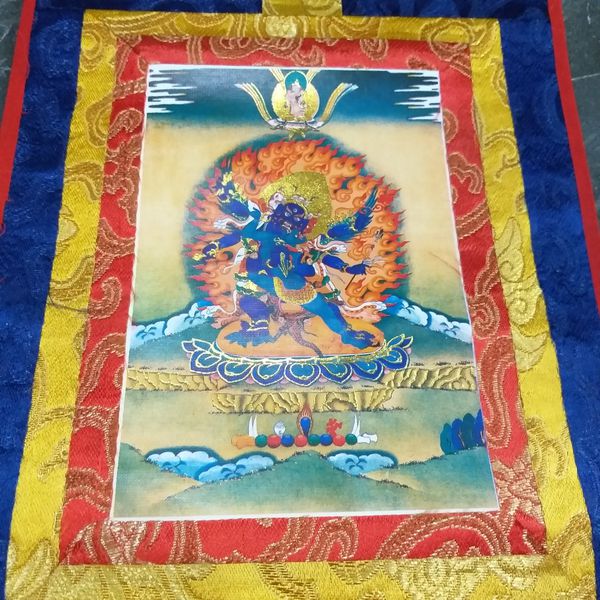 Tranh Thangka Ngài Kim Camg Phổ Ba_35x20cm